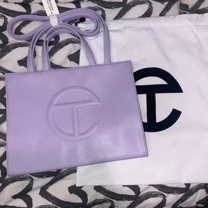 Telfar Medium Shopping Bag Lavender Vegan Leather Tote